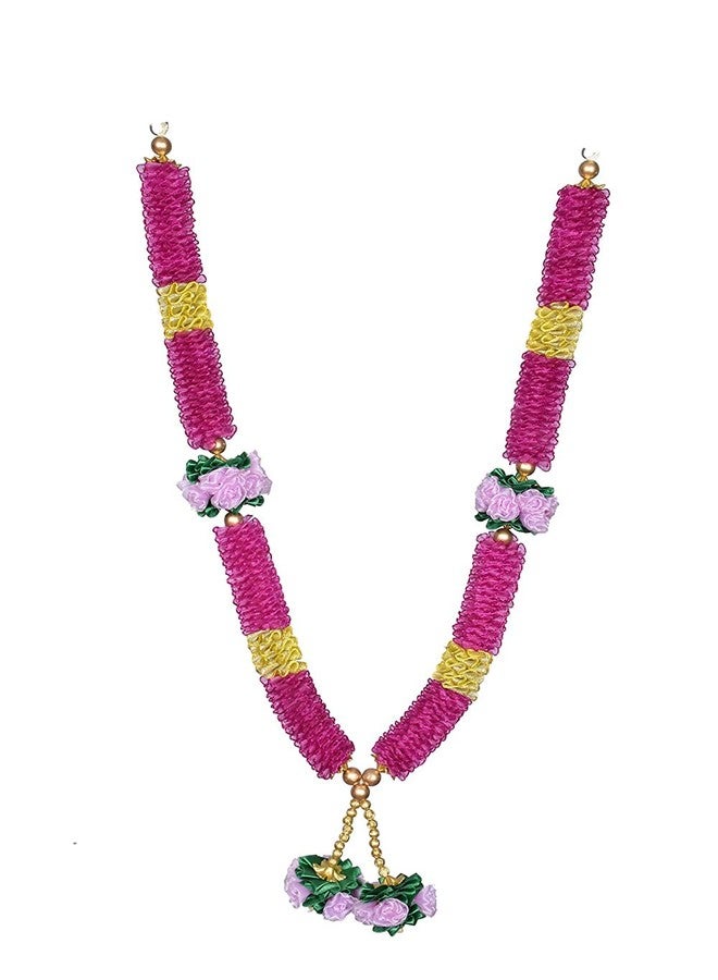 Veltic - Net Ribbon Bridal Garland - Dark Pink VE107DP - Image 1